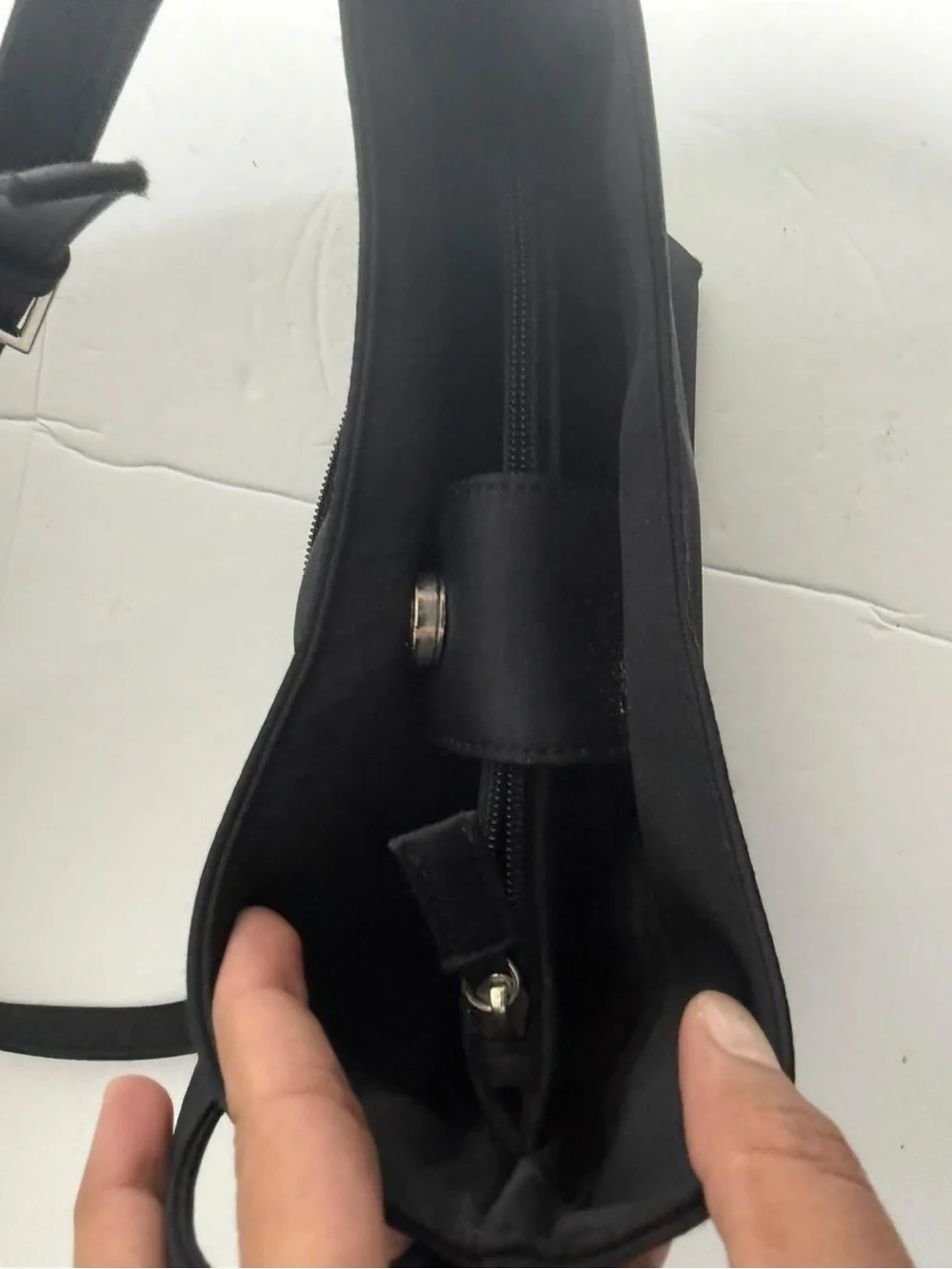 Guess Black Nylon Y2K Baguette Shoulder Bag Adjustable Strap - Picture 9 of 11